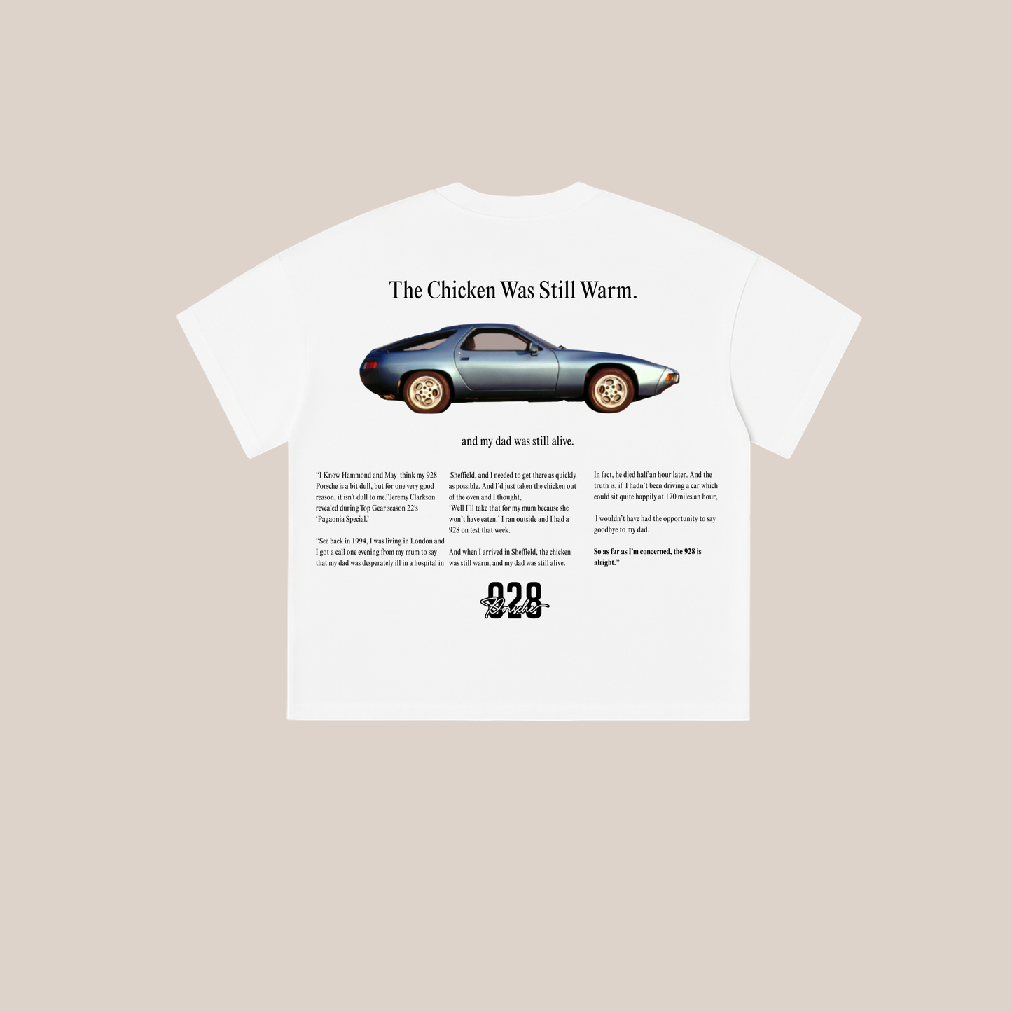 "The Chicken Was Still Warm" Oversized Fit Shirt